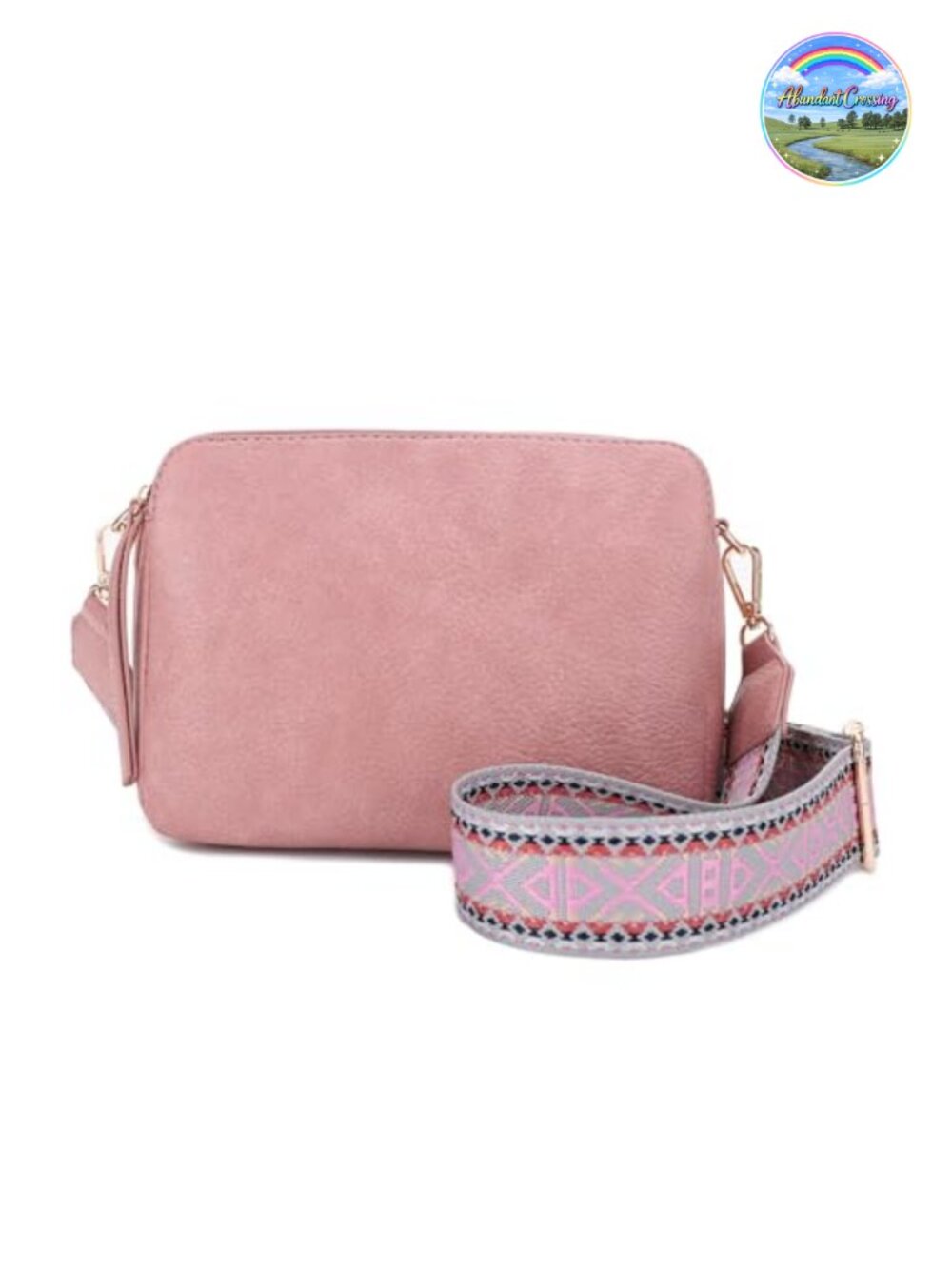 Vegan PU Leather Crossbody Purse with Lock and Key, Lightweight Travel Bag